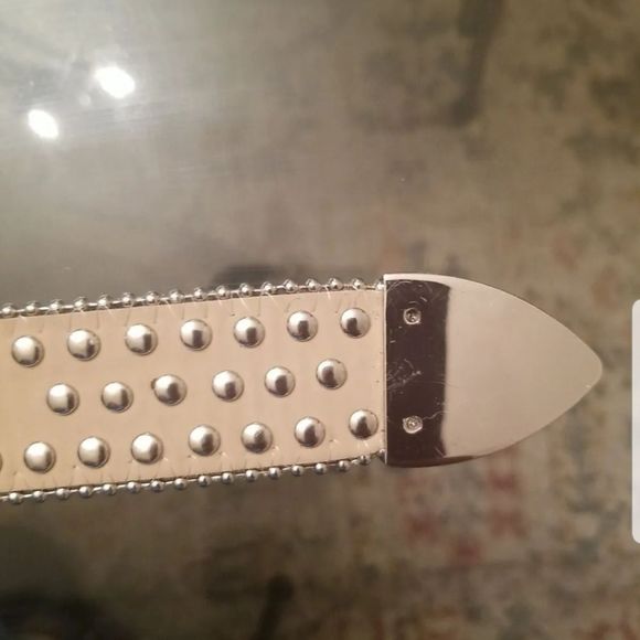 DNA PREMIUM WEAR BELT RED GLITTER W/RED & SILVER STONES. SZ. XS MISSING 1 STONE - Picture 5 of 11